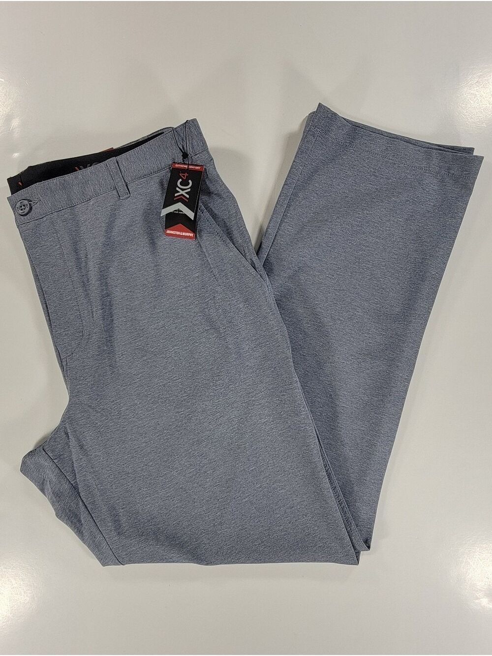 NEW Johnston & Murphy XC4 Extreme Comfort Mens 38/R Gray Performance Pants 38x31